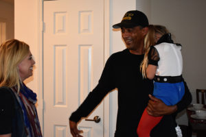 Designer Emilie McVay with the family