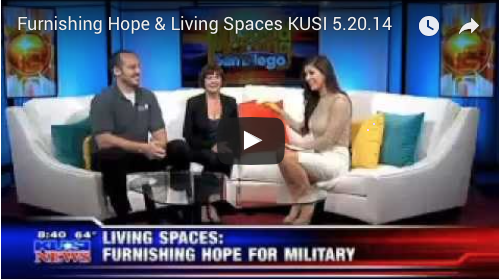 Furnishing Hope and Living Spaces representatives on KUSI news segment