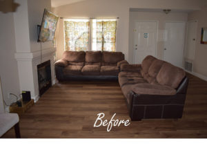 Volunteers delivering furniture