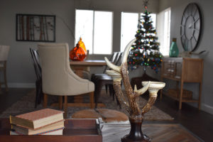 Family in their new home